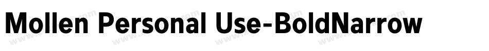 Mollen Personal Use-BoldNarrow字体转换